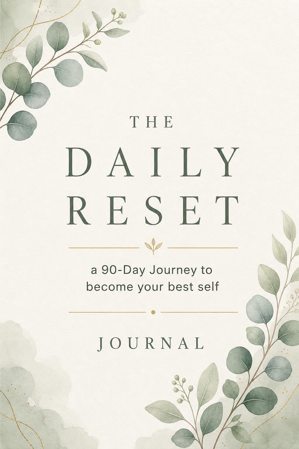 The Daily Reset — a 90-day guided wellness journal cover